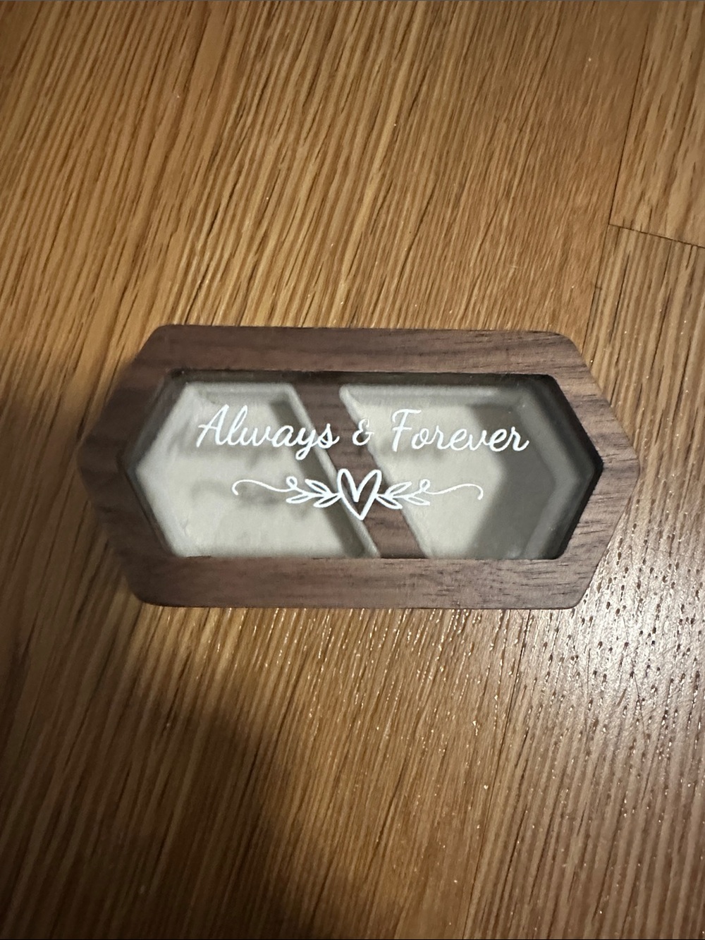 Always & Forever Wooden Ring Box